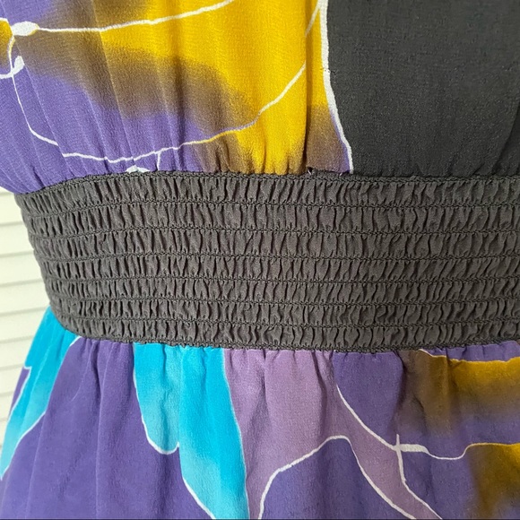 D.E.PT. Silk crossover dress with elastic waist - Picture 7 of 8